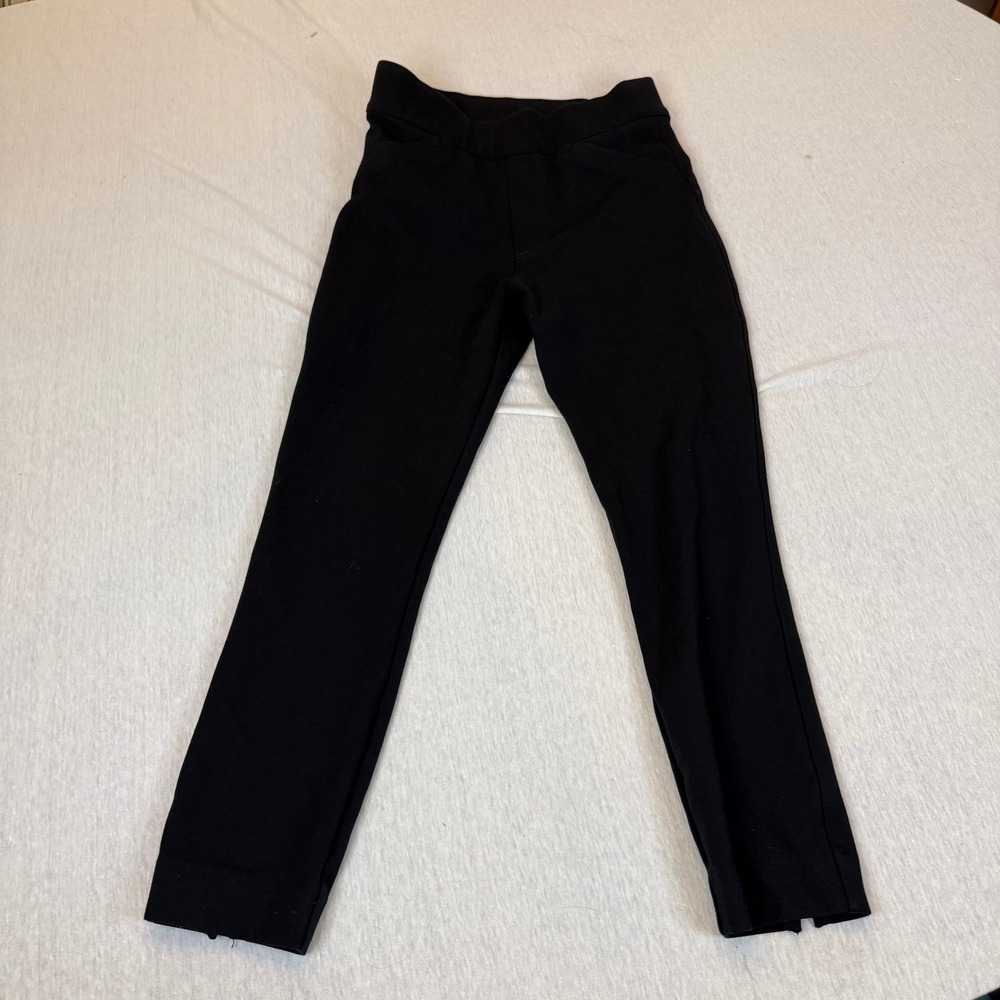 SPANX Black Ponte Knit slim Leg‎ Pants Petite XS Stretch Comfort